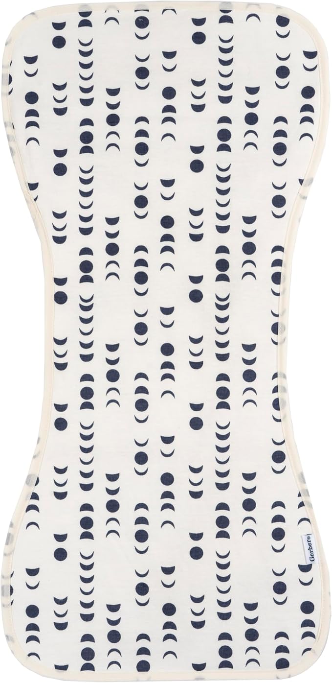 Gerber Baby Unisex Burp Cloths 60-Pack, Blue Gold, Size 10.5" x 21"