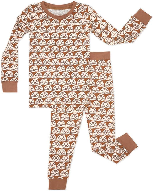Little Sleepies Two-Piece Pajama Set for Boys & Girls, Soft Viscose from Bamboo Toddler Pajamas for Kids, Family Matching PJs