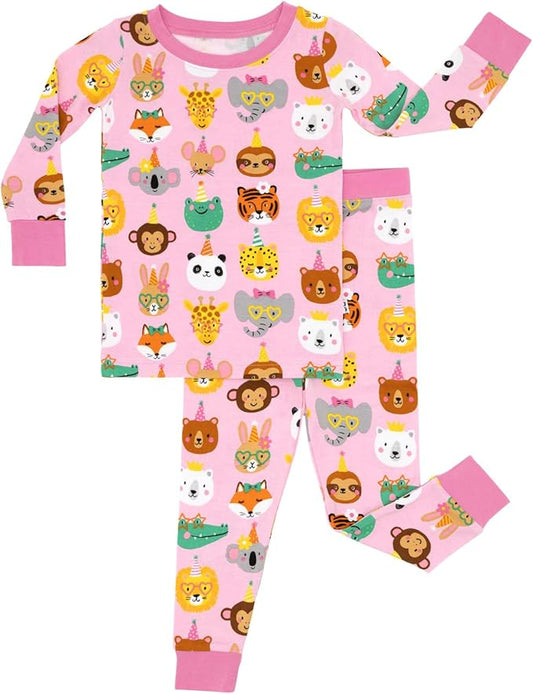 Little Sleepies Two-Piece Pajama Set for Boys & Girls, Soft Viscose from Bamboo Toddler Pajamas for Kids, Family Matching PJs