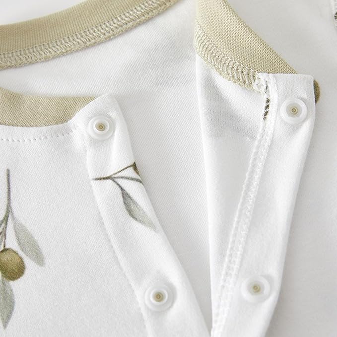 100% Organic Cotton Soft 3-24 Months 2-Piece Unisex Footless Newborn Baby Sleepers Pajamas Romper Boys Girls