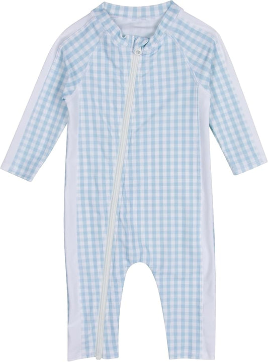 SwimZip Boys' Long-Sleeve UPF 50+ Swimsuit for Baby, Toddler, & Little Boys