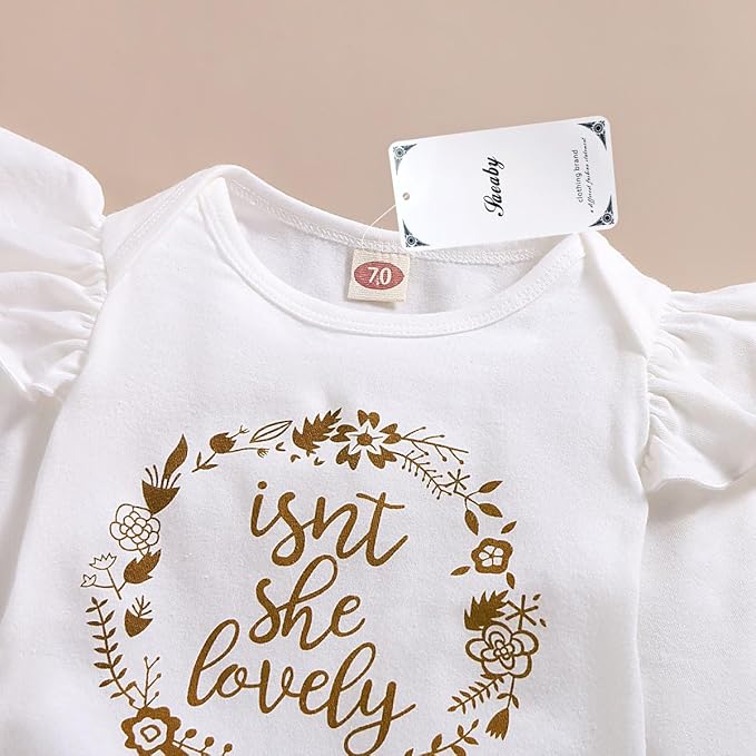 Infant Baby Girl Clothes Newborn Girl Outfit Long Sleeve Romper Pants Set Cute Baby Clothes for Girls Fall/Winter