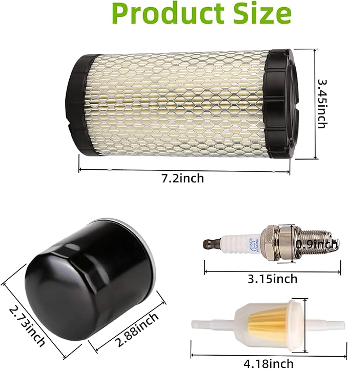 EZGO RXV & TXT Tune Up Kit (2008-Up RXV/2010-Up TXT) - Includes Air/Oil/Fuel Filters & Spark Plug | Golf Cart Maintenance Kit | Replaces OEM# 611879 | Ezgo Air Filter