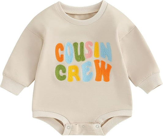 VISGOGO Infant Baby Boy Girls Big Lil Bro Big Lil Sis Matching Set Sweatshirt Romper Embroidery Sweater Toddler Clothes