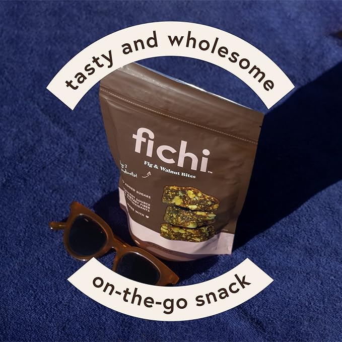 Fichi Fig and Walnut Bites, a Wholesome and Delicious Gluten-Free Italian Fruit and Nut Snack, 7 Oz (Pack of 6)