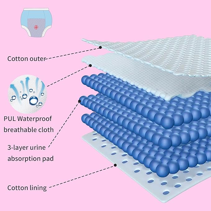 BIG ELEPHANT Potty Training Underwear - 10 Pack, 100% Cotton Absorbent Unisex Toddler Pee Pants for Boys Girls