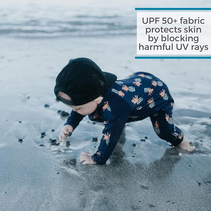SwimZip Boys' Long-Sleeve UPF 50+ Swimsuit for Baby, Toddler, & Little Boys
