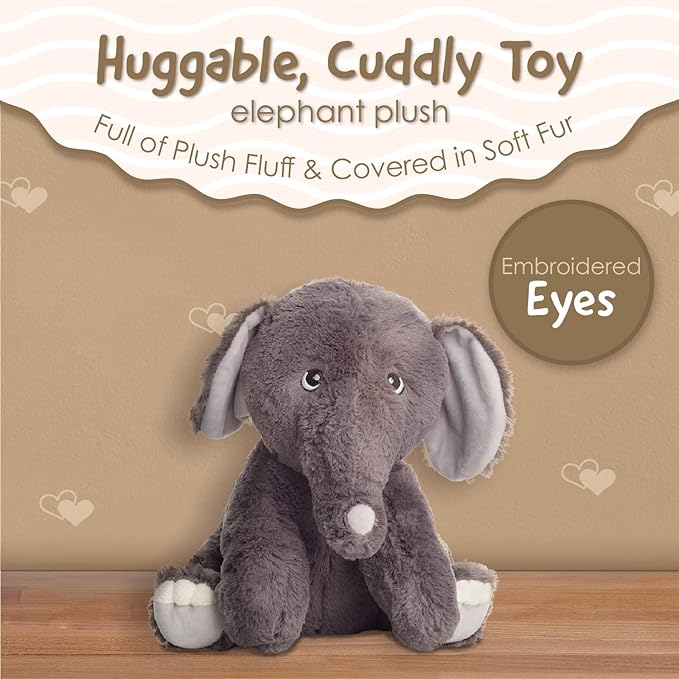 Squirrel Products Cuddle Mates Elephant Stuffed Animal Plush Toy - 11 Inch