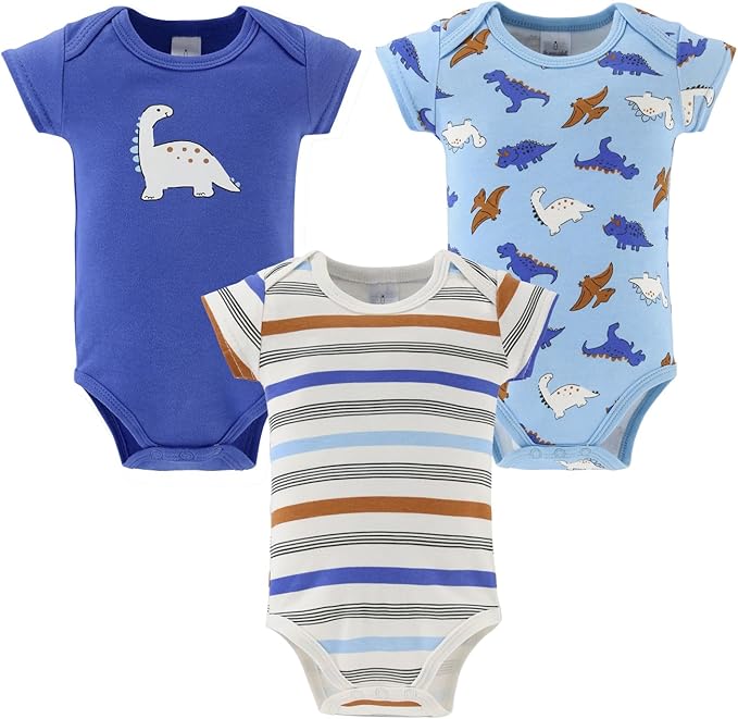 The Peanutshell Baby Layette Gift Set for Boys - 16 Piece New Born Boy Gift Set, Baby Clothes & Newborn Essentials Must Haves - Newborn Clothes 0-3 Months - Blue Dino