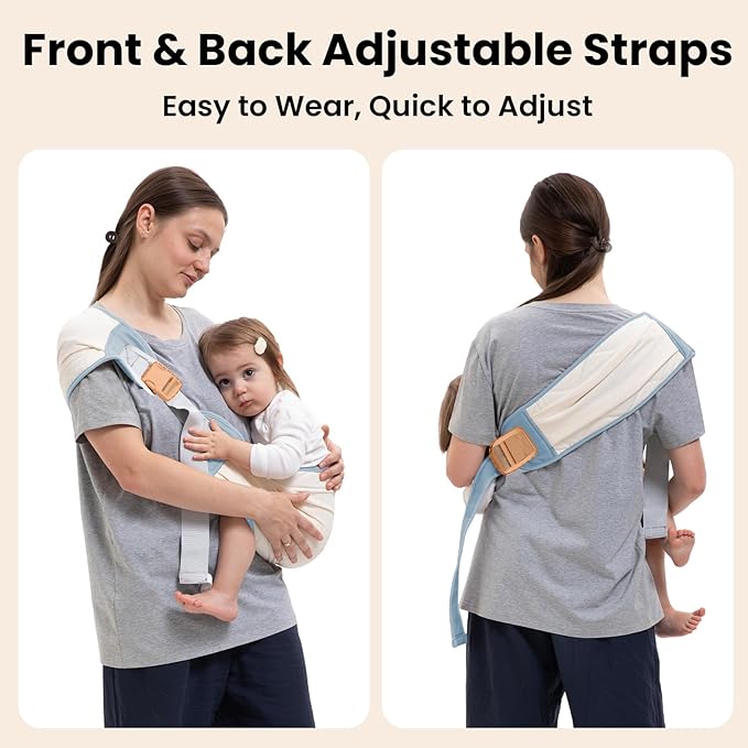 Baby Carrier Newborn to Toddler, Baby Sling Carrier, Toddler Carrier 25-60 lbs with Adjustable Straps, Soft Padded Edges, Lightweight and Travel-Friendly Newborn Baby Carrier