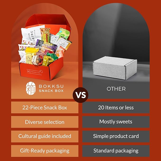 Bokksu Seasons of Japan Snack Box - 1-Piece Tea + 22-Piece Snacks from Japan - Authentic Japanese Food Box with Cookies, Chips, Mochi, Crackers, Tea, and More