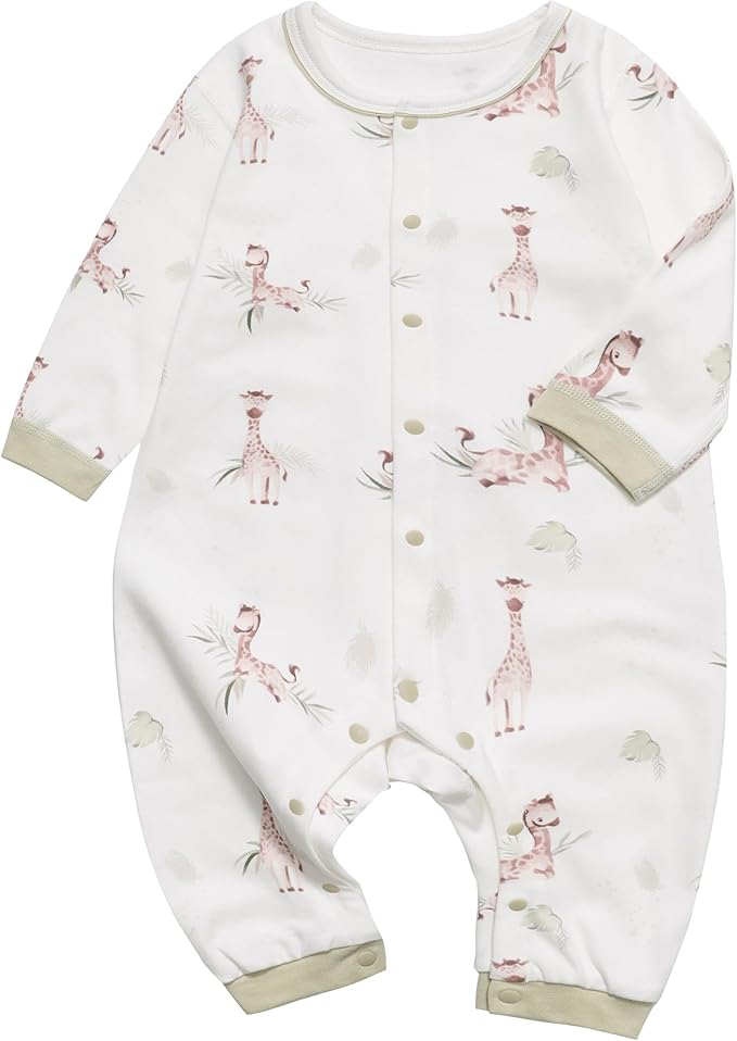 100% Organic Cotton Soft 3-24 Months 2-Piece Unisex Footless Newborn Baby Sleepers Pajamas Romper Boys Girls