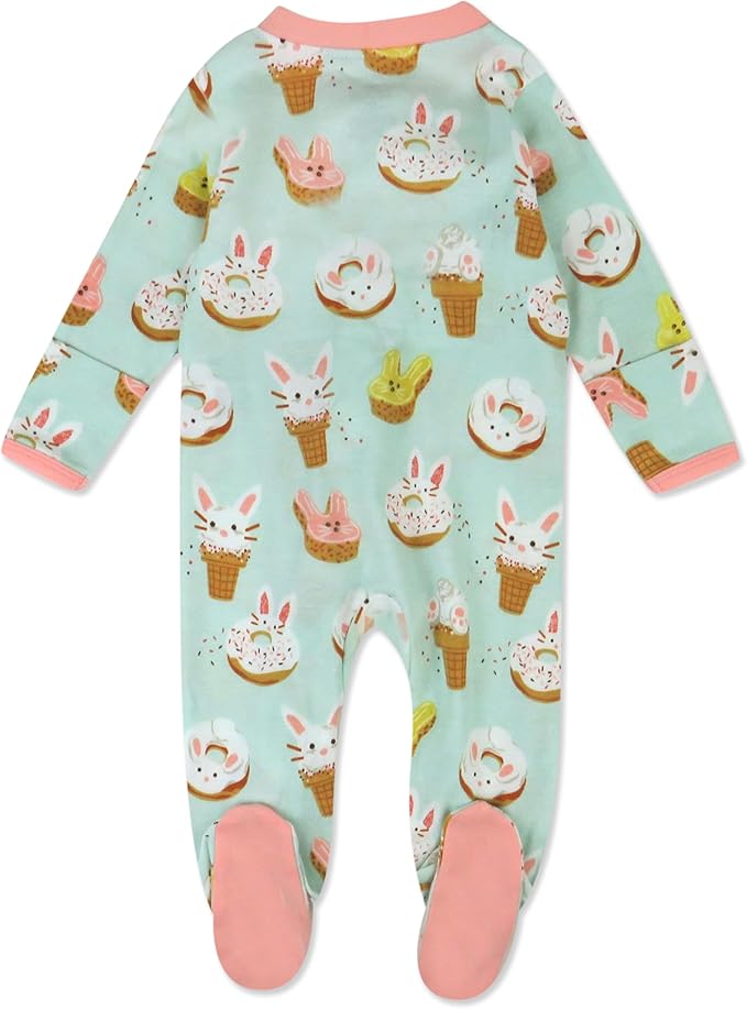 HonestBaby Baby Celebration Sleep & Play Footed One-Piece Pajama Sleeper 100% Organic Cotton