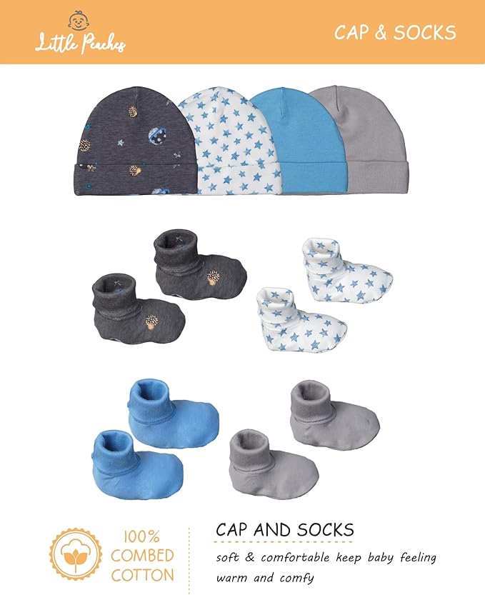 Baby Girl Clothes – 100% Cotton, Soft & Breathable Newborn Essentials and Gifts, Fits 3 to 6 Months