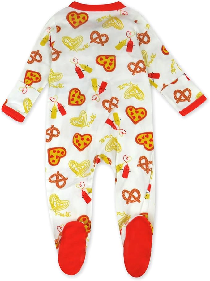 HonestBaby Baby Celebration Sleep & Play Footed One-Piece Pajama Sleeper 100% Organic Cotton