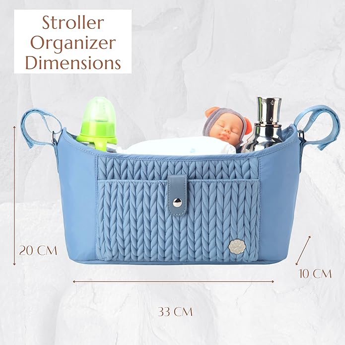 Universal Baby Stroller Organizer,Diaper Caddy Organizer with Adjustable Straps to Fits Nearly Any Strollers