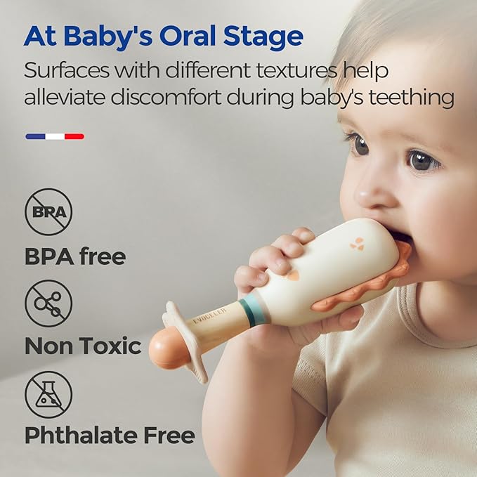 Evoceler Baby Toys, 2 Pac Dinosaur Rattles & Shaker Toys with Teether, Baby Maracas Sensory Toys for 0+M Babies, Soft Silicone BPA Free, Perfect Size for Grasp and Shake, Ideal Baby Boy Girl Toy Gift