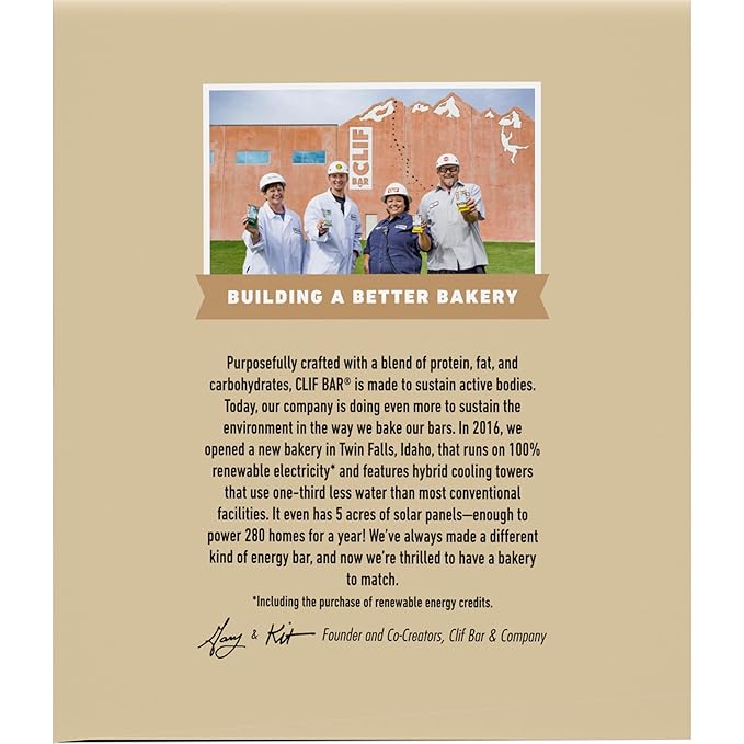 CLIF BAR - White Chocolate Macadamia Nut Flavor - Made with Organic Oats - Energy Bars - Non-GMO - Plant Based Protein Bars (15 Pack)