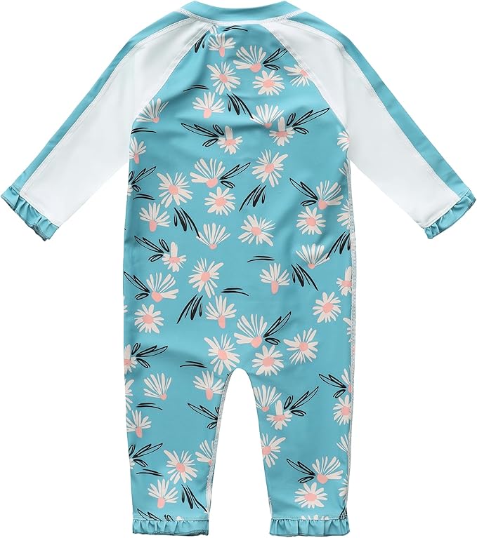 Baby Swimsuit UPF 50+ Sun Protection One Piece Zipper Beach Swimwear for Little Boys Girls Toddler