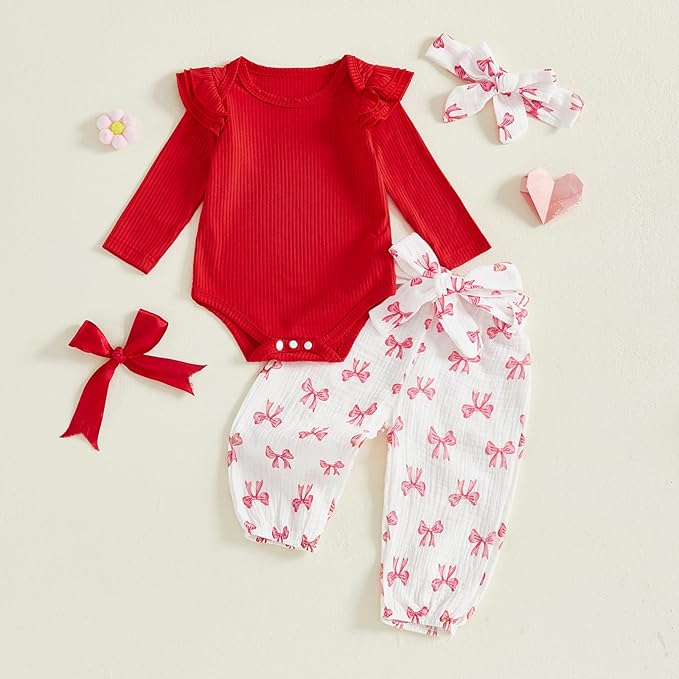 Mubineo Baby Girl Clothes Outfits Cute Flower Romper Daisy Pant Fall Winter Newborn Outfit Sets