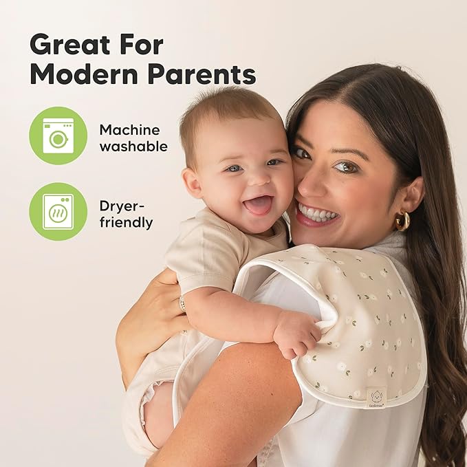 Organic Burp Cloths Baby Boy & Girl - 5-Pack Super Absorbent Cotton Burping Cloths for Babies, Soft & Plush Newborn Spit Up Rags, Infant Towels for Milk Spit Up, Unisex, Large 21" x 10" (Lunaris)