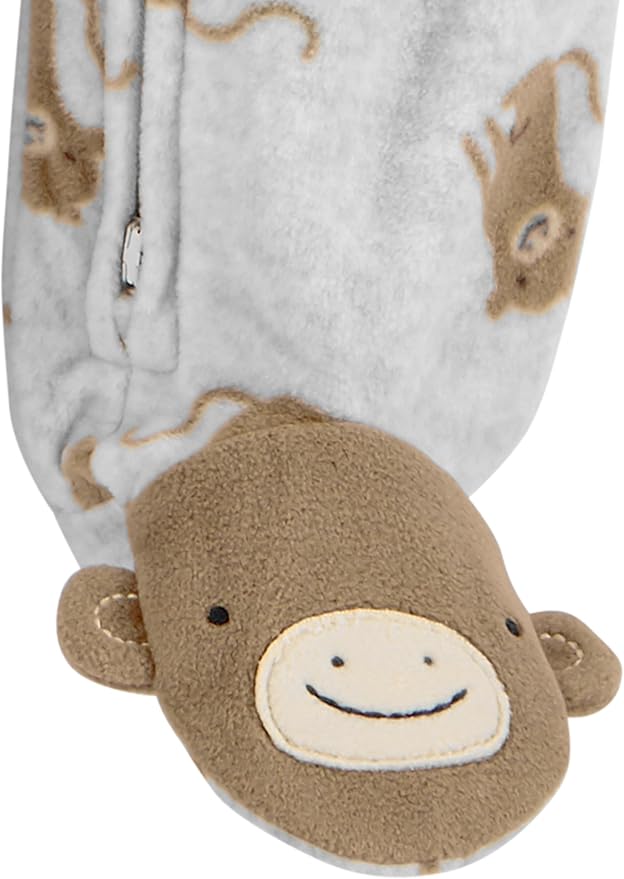 Simple Joys by Carter's unisex-baby 2-pack Neutral Fleece Footed Sleep and Play