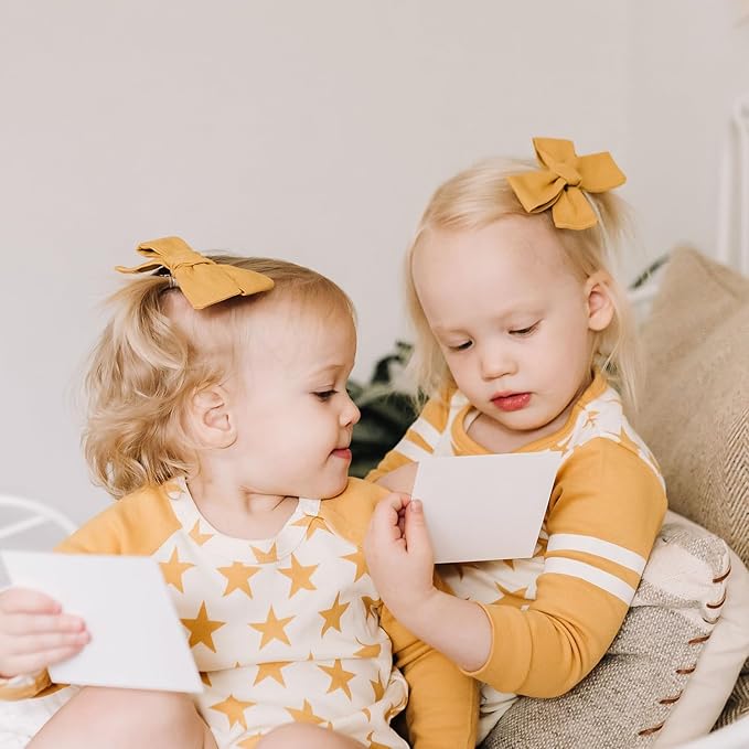 Babysoy Long Sleeve Unisex Lounge Set - Organic 2-Piece PJ Playwear Sets for Baby and Toddler