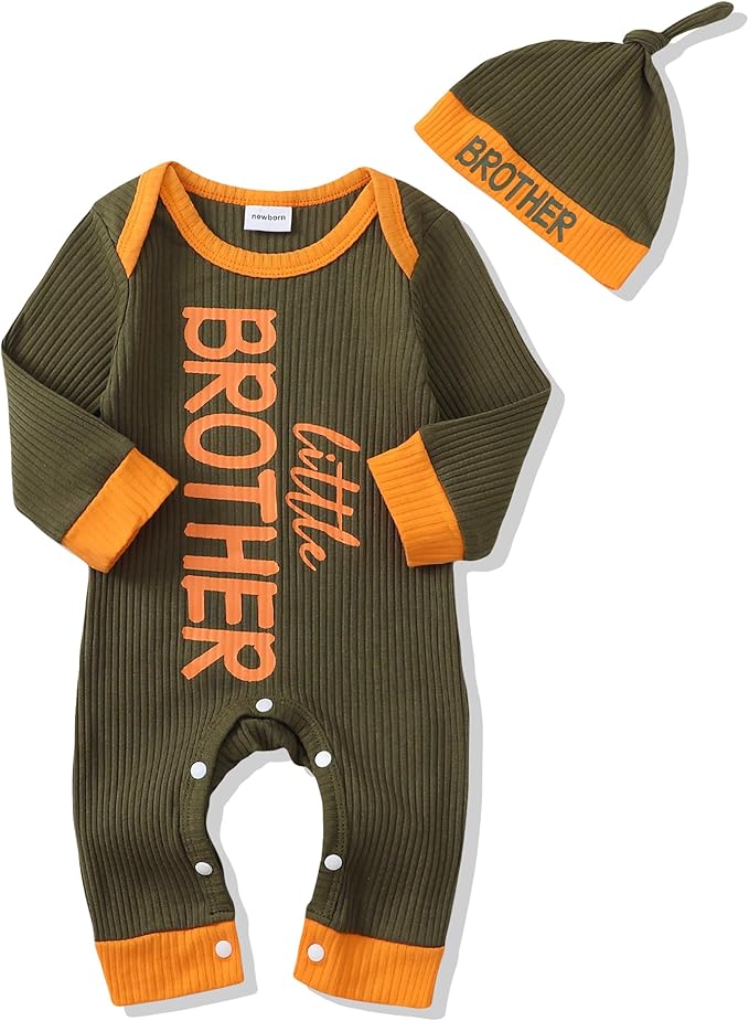 NZRVAWS Baby Boy Clothes Preemie Infant Boy Bear Outfits Jumpsuit Bodysuit Letter Print Romper