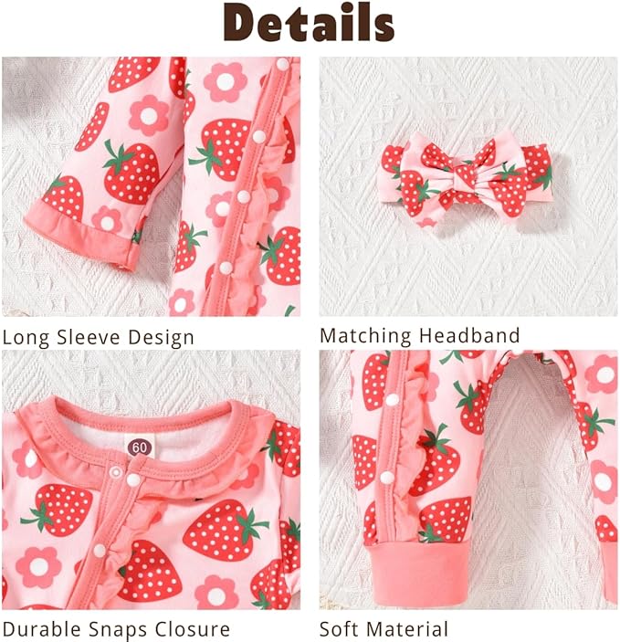 Aalizzwell Baby Girls Romper Outfit Fall Winter Clothes with Accessories