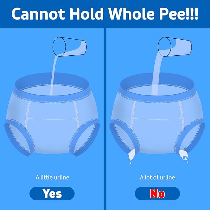 BIG ELEPHANT 6-Pack Potty Training Pants – 100% Cotton Absorbent Toddler Underwear for Boys and Girls (12M-10Y)