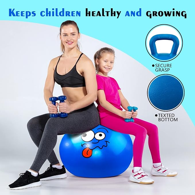 EVERICH TOY Hopper Ball, Bouncing Ball with Handle, 18 Inches Jumping Hoppity Hop Toys, Sit and Bounce on Toys for Boys and Girls Gifts