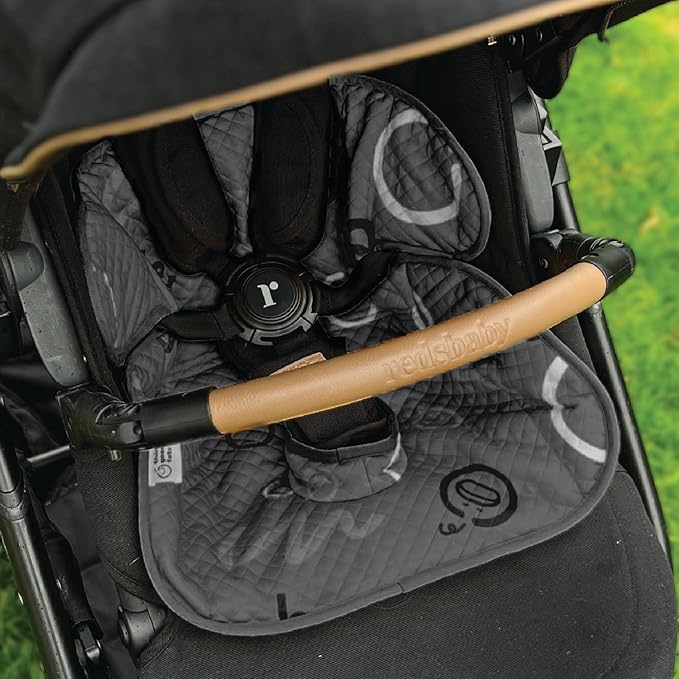 Black Piddle Pad 2-Pack – Waterproof Car Seat & Stroller Protector for Potty Training Toddlers & Babies, Machine Washable, Anti-Slip Backing, Universal Fit