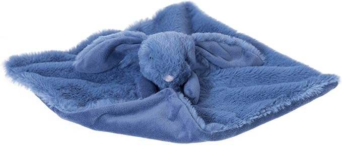 Apricot Lamb Stuffed Animals Navy Blue Bunny Rabbit Security Blanket Infant Nursery Character Blanket Luxury Snuggler Plush Baby Lovey(Navy Blue Bunny)