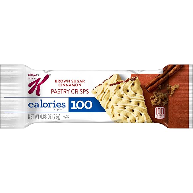 Special K Bar Pastry Crisps, Breakfast Bars, 100 Calorie Snacks, Brown Sugar Cinnamon (8 Boxes, 96 Count)