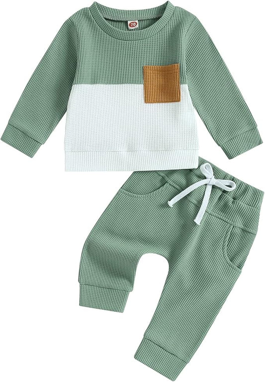 CIYCUIT Toddler Baby Boy Clothes Long Sleeve Sweatshirt Pants Set Fall Winter Outfits