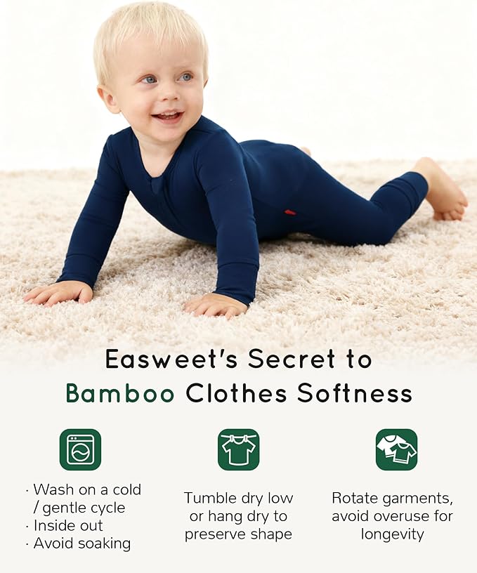 Footless Pajamas Baby Boy Girls, Viscose from Bamboo Baby Pajamas, Two Way Zipper Sleepers, Newborn Pjs