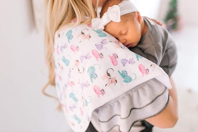 Copper Pearl Baby Burp Cloth Large 21''x10'' Size Premium Absorbent Triple Layer 3 Pack Gift Set Sassy