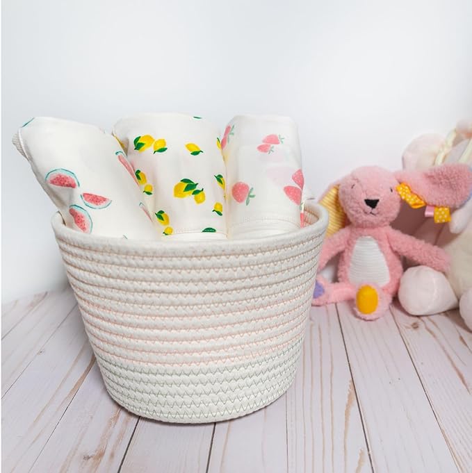 Happiest Baby Sleepea 5-Second Swaddle - 100% Organic Cotton Baby Swaddle Blanket - Doctor Designed Promotes Healthy Hip Development (Ivory Strawberries, Small)