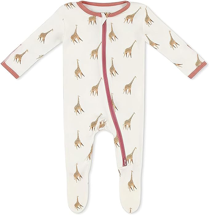 Bamboo Little Soft Baby Footie Pajamas, Baby Clothes, Newborn Sleepers, 95% Viscose and 5% Spandex, 0-24 Months