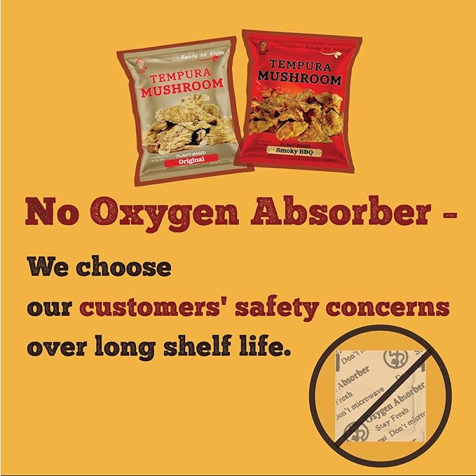 BITETUOSO Tempura Oyster Mushroom Chips Duo Pack – BBQ & Original Flavors – 1.41 oz Bags (Pack of 6) – Crunchy Vegan Snack, Plant-Based, Dairy-Free, On-the-Go Savory Gourmet Chips