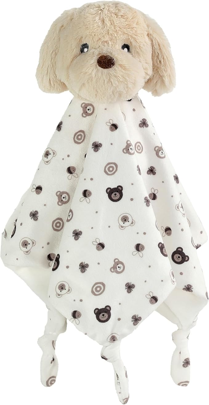 CREVENT Gift Set for Newborns -Diaper Caddy Organizer Basket with 2 Blankets, 1 Taggie, 1 Lovey, 3 Socks，1 Gift Bag with Ribbon - Welcome Essential Baby Shower (Neutral