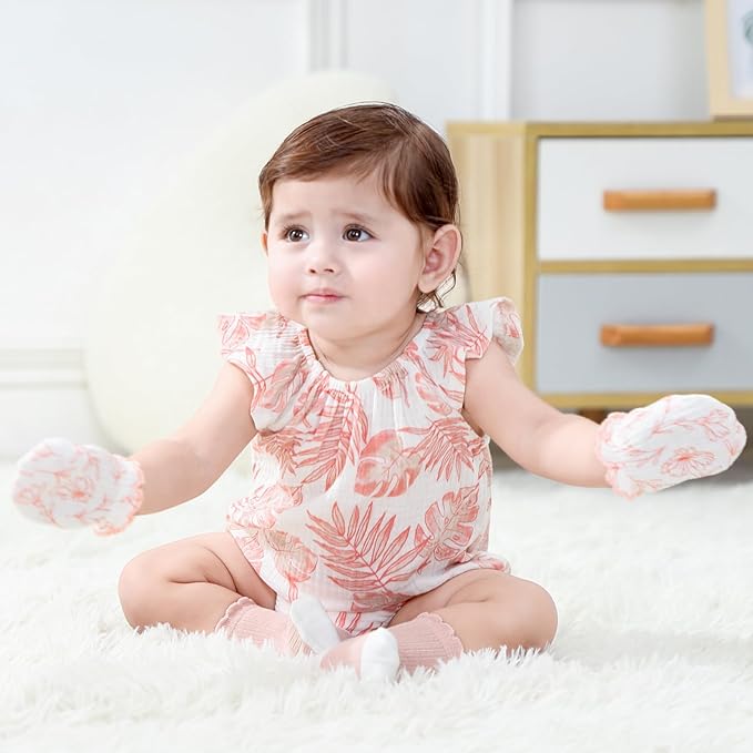 Baby Girls Boys Hats Mittens and Socks Set Cotton Infant Caps Newborn Soft Gloves 0-6 Months