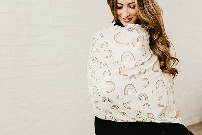 Baby Car Seat Cover Canopy and Nursing Cover Multi-Use Stretchy 5 in 1 Gift Kona by Copper Pearl