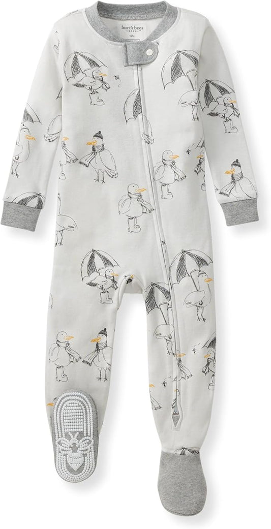 Burt's Bees Baby baby-boys Boys Sleeper Pjs, 100% Organic Cotton, One-piece Footie, Zip Up Jumpsuit, Snug Fit Pajamas