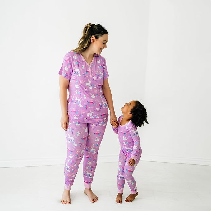 Little Sleepies Two-Piece Pajama Set for Boys & Girls, Soft Viscose from Bamboo Toddler Pajamas for Kids, Family Matching PJs