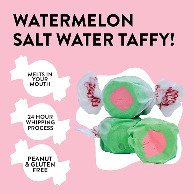 Taffy Town Saltwater Taffy, Watermelon, 2.5Lb