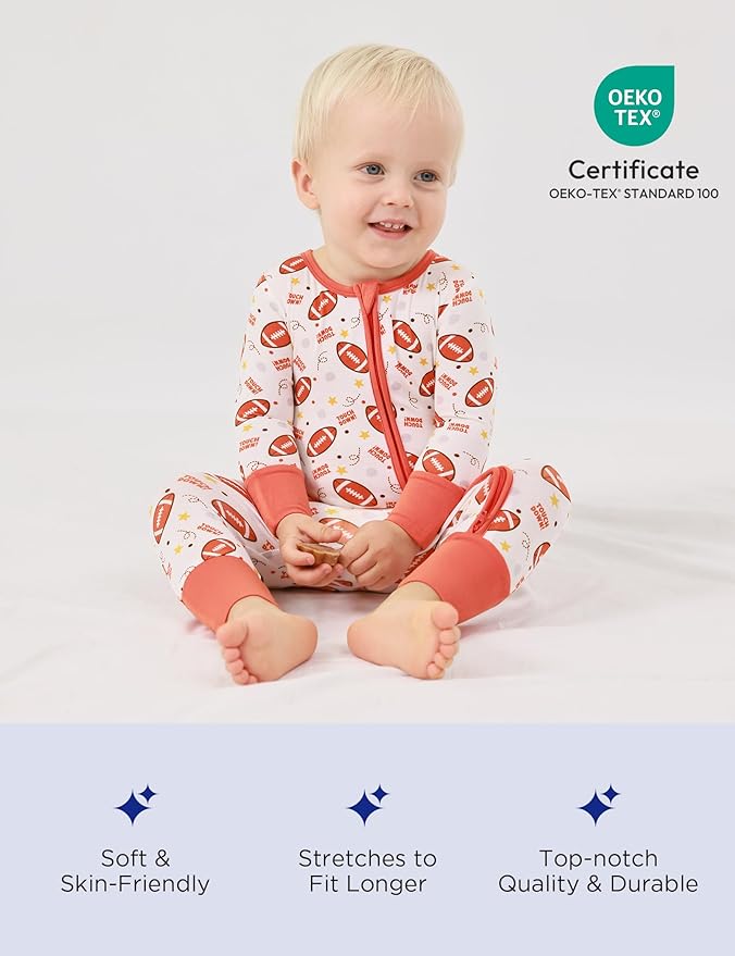 Footless Pajamas Baby Boy Girls, Viscose from Bamboo Baby Pajamas, Two Way Zipper Sleepers, Newborn Pjs