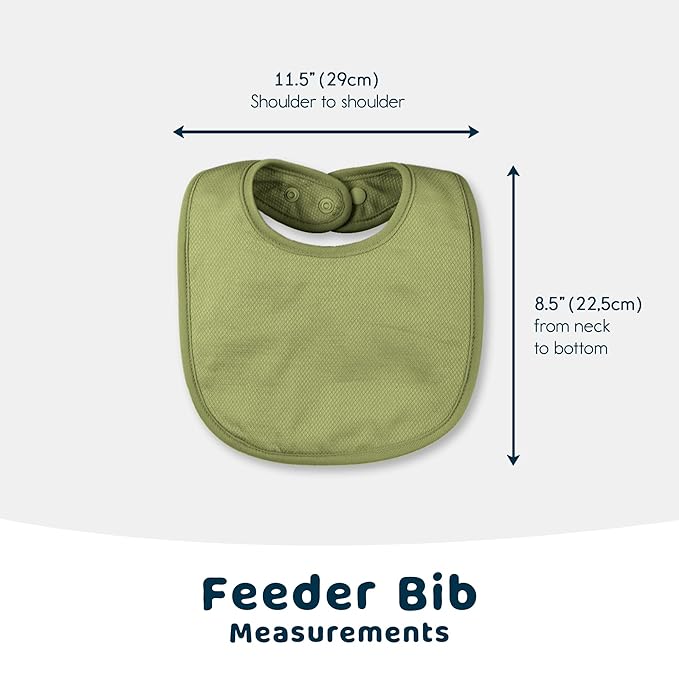 Tiny Twinkle 8 Pack Baby Food Bibs for Eating - Waterproof & Absorbent 6-12 Months Infant Bibs, OEKO-TEX Certified Drooling Bibs for Baby Led Weaning(Neutral Set 8-Pack)