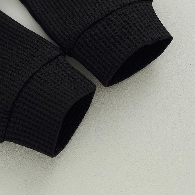 Baby Boy Toddler Fall Outfit Striped Sweatshirt Toddler Boy Winter Waffle Clothes 3 6 12 18 Months 2 3 T Pant Set