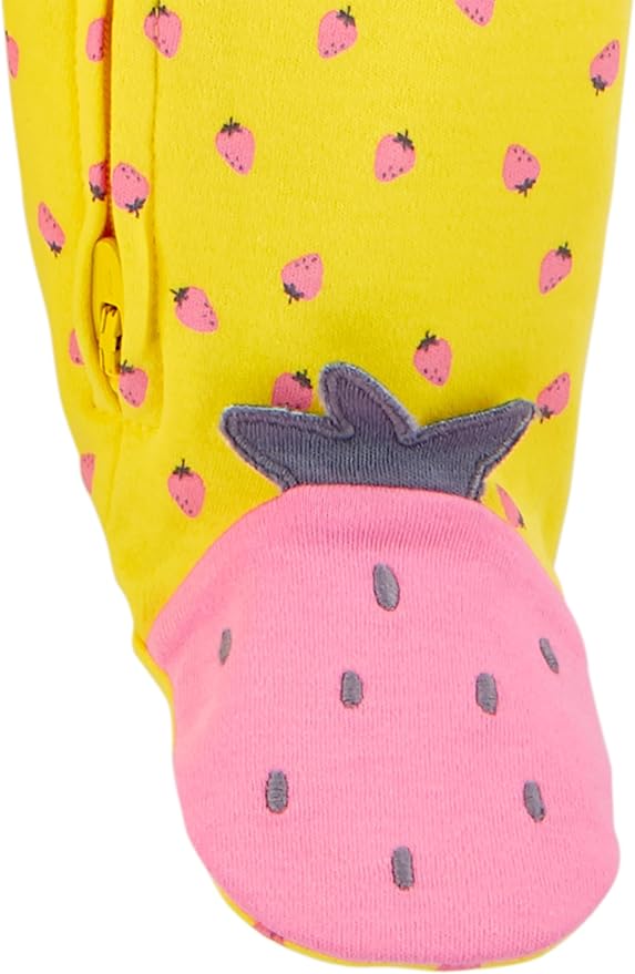 Simple Joys by Carter's Baby Girls' Cotton Footed Sleep and Play, Pack of 2